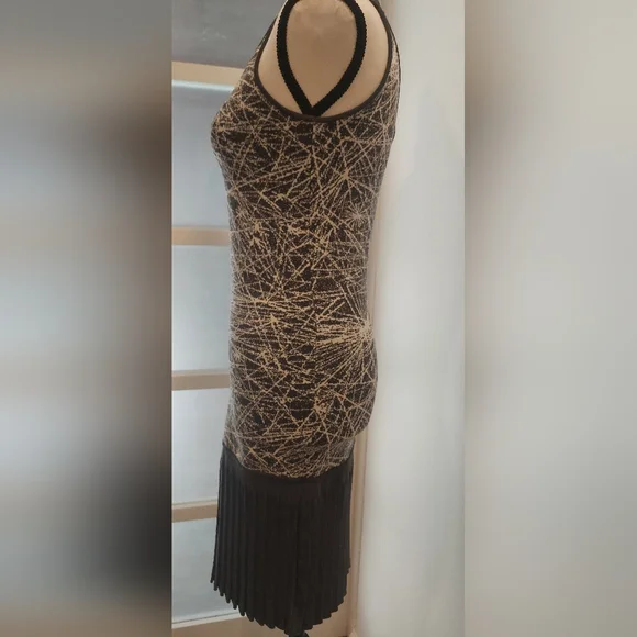 Gray and White Embellished Ruched Bodycon Midi Dress - Picture 6 of 11